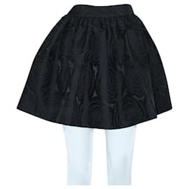 Kate Spade-Black Embossed Skirt-Black