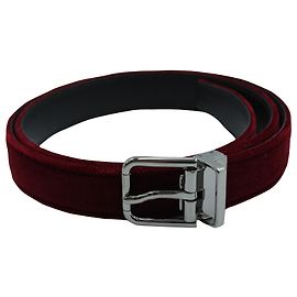 Dolce & Gabbana Cintura Dolce e Gabbana Velluto in Cotone Rosso Rosso