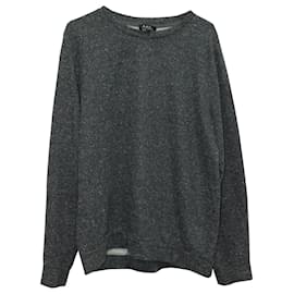 Apc-a.P.C Dotted Roundneck Jumper in Grey Cotton-Grey