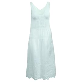 Autre Marque-Robe en lin blanc-Blanc