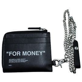 Off White Off-White "For Money" Chain Wallet in Black Leather Black