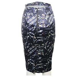 Autre Marque-Blue Printed Skirt -Blue