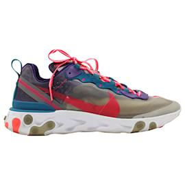 Nike-Nike React Element 87 Baskets en Synthétique Rouge Orbit-Multicolore