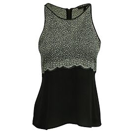 Bcbg Max Azria Top décontracté imprimé noir et blanc Noir