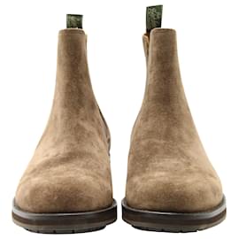 Polo Ralph Lauren-Ankle Boots Polo Ralph Lauren Bryson Chelsea em camurça marrom-Marrom