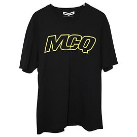 Camiseta con logo MCQ de algodón negro Negro