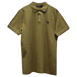 Ralph Lauren-Ralph Lauren Logo-embroidered Polo Shirt in Khaki Cotton Pique-Green,Khaki