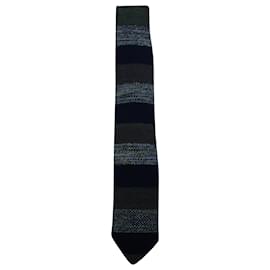 Missoni-Gravata Missoni com estampa listrada em lã multicolorida-Multicor