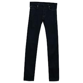 Dior-Dior Slim Cut Jeans in Black Cotton Denim-Blue,Navy blue