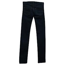 Dior-Dior Slim Cut Jeans aus schwarzem Baumwolldenim-Blau,Marineblau