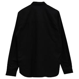 Sandro-Sandro Button-down Shirt w/ Pockets in Navy Blue Cotton-Blue,Navy blue