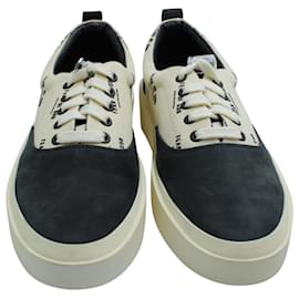 Fear of God-Fear of God 101 Monogram Lace Up Sneakers in Cream and Black Canvas-Multiple colors