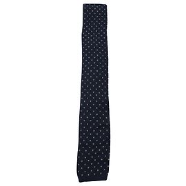 Brunello Cucinelli Corbata texturizada de algodón azul marino Azul Azul marino