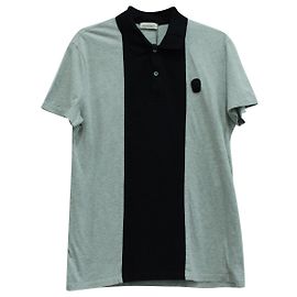 Alexander McQueen Polo Skull Patch en Coton Gris Gris