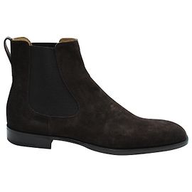 Berluti Blake Chelsea Boots in Brown Suede Brown
