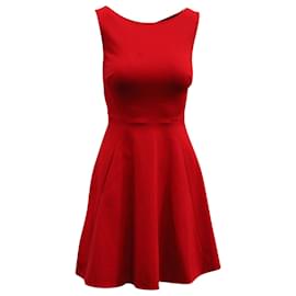 Kate Spade-Abito Kate Spade Ponte Bow Back Fit & Flare in viscosa rossa-Rosso