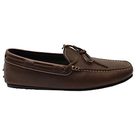 Tod's-Tod's Gommino Driving Loafers in Brown Leather-Brown