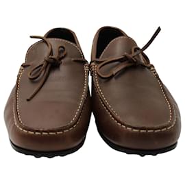 Tod's-Tod's Gommino Driving Loafers in Brown Leather-Brown