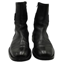 Dior-Dior Back Strap Ankle Boots in Black Leather-Black