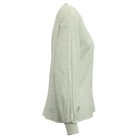 Maje-Blusa de encaje Maje en algodón blanco-Blanco