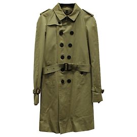 Burberry Prorsum Gabardina con cinturón en algodón beige Prorsum de Burberry Castaño Beige
