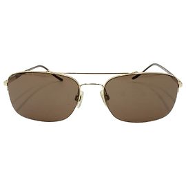 Lunettes de soleil teintées Giorgio Armani en métal doré Doré