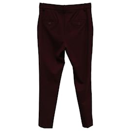 Theory-Slim-Fit-Hose Theory aus bordeauxroter Wolle-Rot,Bordeaux