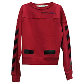 Off White-Off-White X Champion Sweatshirt aus roter Baumwolle-Rot