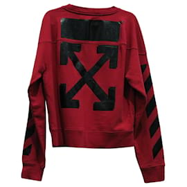 Off White-Off-White X Champion Sweatshirt aus roter Baumwolle-Rot