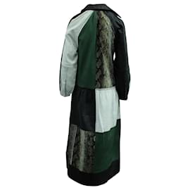 Autre Marque-Stand Studio Gilda Paneled Leather Maxi Dress in Black Leather-Other,Python print