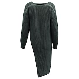Stella Mc Cartney-Stella McCartney Side Slit Sweater in Grey Cashmere-Grey