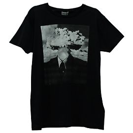 Camiseta con estampado de cabeza de bomba de Saint Laurent en algodón con estampado negro Otro