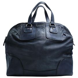 Miu Miu Travel Bag in Navy Blue Leather Blue