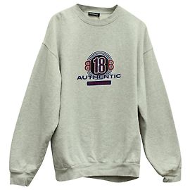 Sudadera con logo Balenciaga estampado en algodón gris Gris