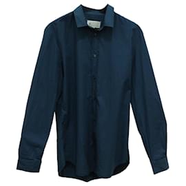 Maison Martin Margiela-Camisa abotonada de algodón azul de Maison Martin Margiela-Azul