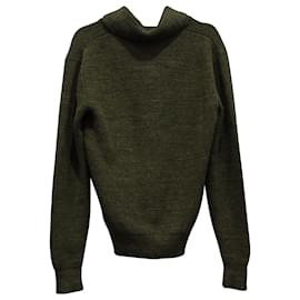 Ralph Lauren-Ralph Lauren RRL Shawl Collar Melange Sweater in Green Cotton-Green