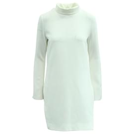 Ellery-Ellery Mock Collar Top in White Polyester-White