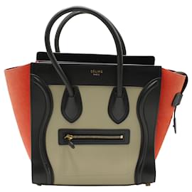 Céline-Celine Top Handle Luggage Bag in Multicolor Leather-Multiple colors