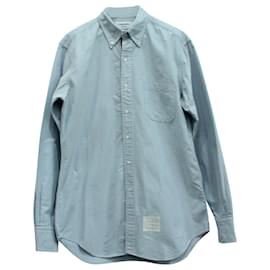 Thom Browne-Camisa Thom Browne Oxford de corte slim en algodón azul claro-Azul,Azul claro