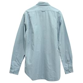 Thom Browne-Thom Browne Oxford Slim-Fit-Hemd aus hellblauer Baumwolle-Blau,Hellblau