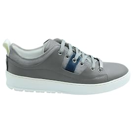 Dior-Dior Low Top Sneakers aus grauem Leder-Grau