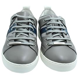 Dior-Dior Low Top Sneakers aus grauem Leder-Grau