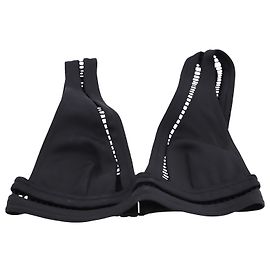Zimmermann Bellitude Ladder Triangle Bikini Top in Black Nylon Black