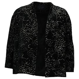 Lanvin-Lanvin Floral Jacket in Black Viscose-Black