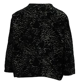 Lanvin-Lanvin Floral Jacket in Black Viscose-Black