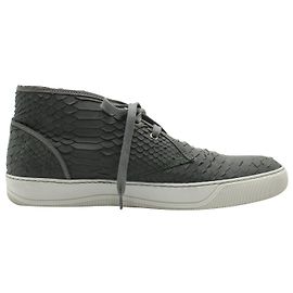 Zapatillas Lanvin Python Skin en piel de pitón gris Gris