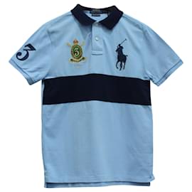 Ralph Lauren-Ralph Lauren Big Pony Poloshirt aus hellblauer Baumwolle-Blau