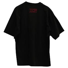 GCDS-Camiseta com estampa de logo GCDS em algodão preto-Preto
