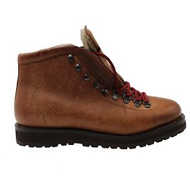 Brunello Cucinelli Mountain Style Winter Ankle Boots in Brown Leather Brown