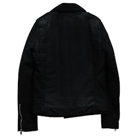 Balmain-Balmain Biker Jacket in Black Cotton-Black